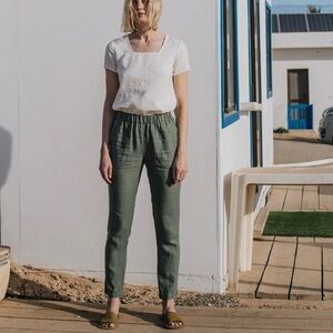Not perfect linen GENOVA tapered linen pants